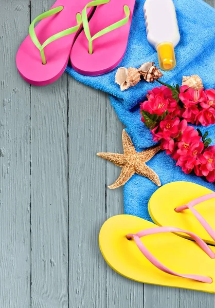 Rubber sandals flip flops — Stock Photo, Image