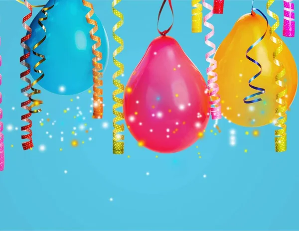 明るい風船の束 パーティーの装飾 — ストック写真