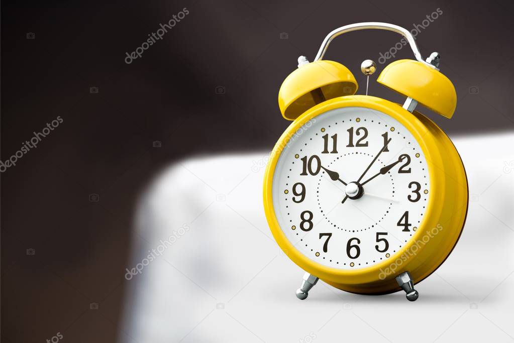  retro style alarm clock, closeup  