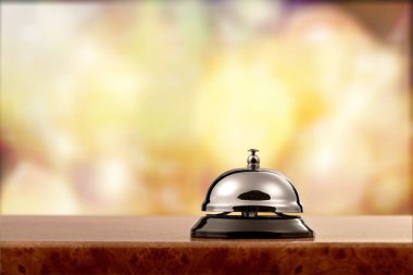 Resepsiyon hizmeti Resepsiyon bell üzerinde arka plan bulanık