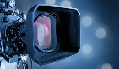 video kamera, televizyon ve medya konsepti