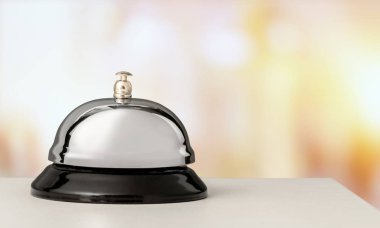 Resepsiyon hizmeti Resepsiyon bell üzerinde arka plan bulanık