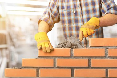 Duvar işi, tuğla ustası brickwall inşa