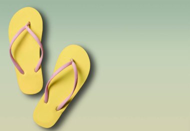 Arka planda yaz parmak arası terlik