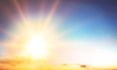 Gün batımı ile cennetin arka planı