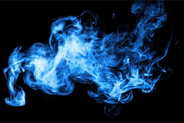 Blue background studio smoke color image white