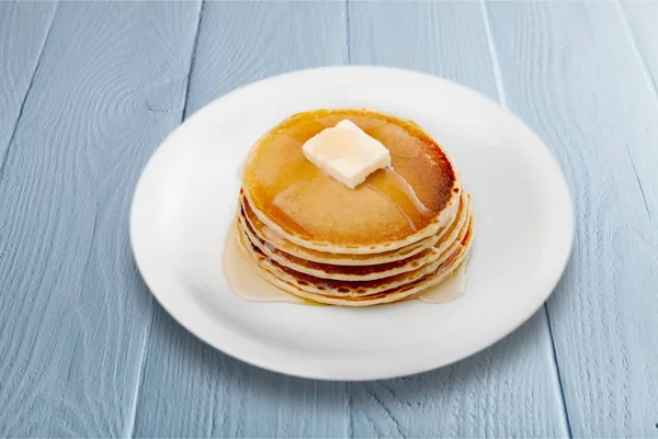 Setumpuk Pancake Lezat Sarapan Buatan Sendiri — Stok Foto
