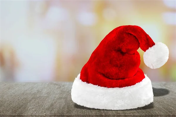 Červený Santa Hat Izolované Pozadí — Stock fotografie