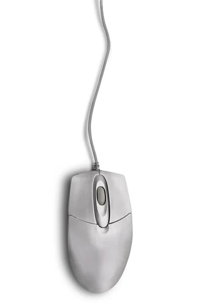 Mouse Computador Com Fio Fundo Claro — Fotografia de Stock