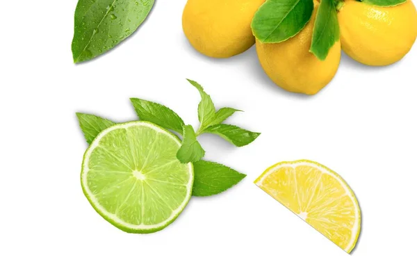 Citron Och Limeskivor — Stockfoto