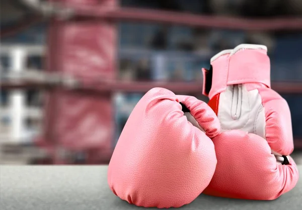Guantes Boxeo Rosa Sobre Fondo — Foto de Stock