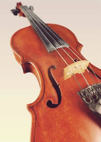 Violino Clássico Madeira Conceito Arte — Fotografia de Stock