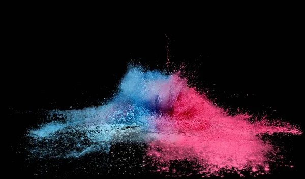 Colored Powder Isolated Black Background — Stock Photo, Image