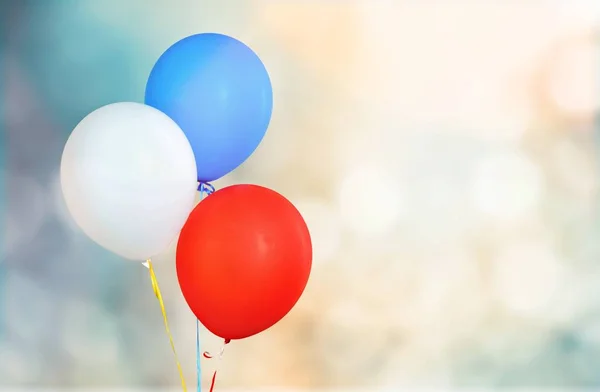 Stelletje Heldere Ballonnen Feestdecoratie — Stockfoto