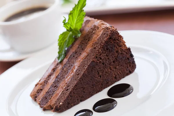 Смачний Шоколадний Торт Солодкий Десерт — стокове фото