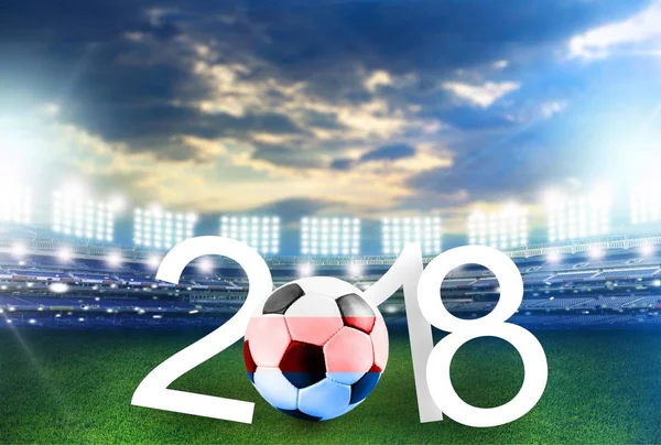 Fußball 2018 Arena Hintergrund — Stockfoto