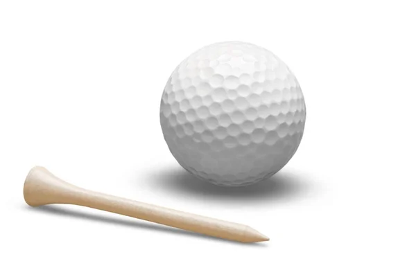 Piłeczki Golfa Trójnik Zielonej Trawie — Zdjęcie stockowe