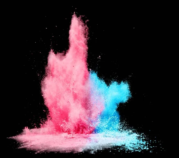 Colored Powder Isolated Black Background — Stock Photo, Image
