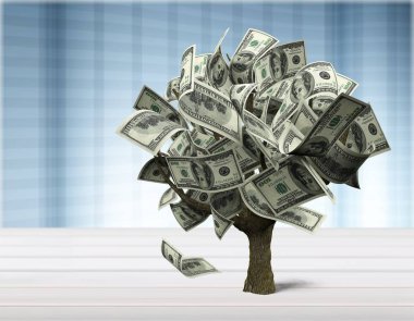 Dolar iş kavramı ile para ağacı