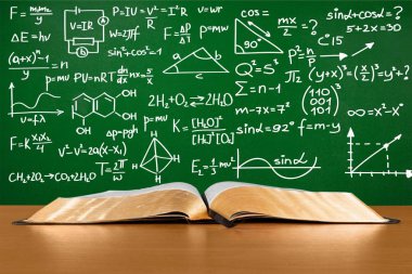 okul kara tahta arka plan açık kitap, eğitim ve öğrenme arka plan