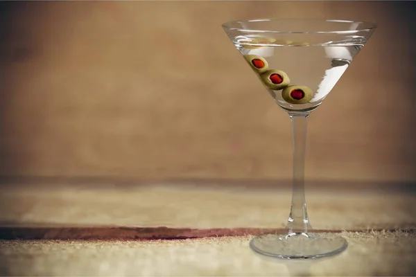 Martini Cocktail Glas Närbild — Stockfoto