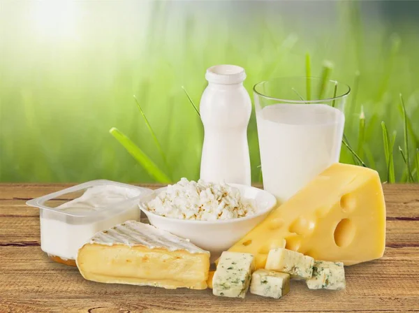 Čerstvé Mléčné Výrobky Zdravé Potraviny — Stock fotografie