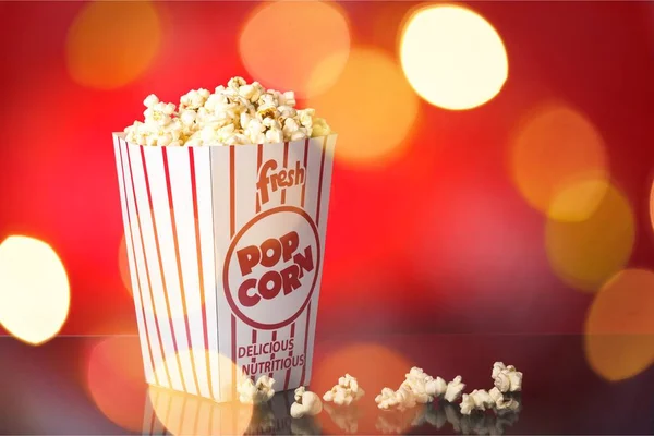 Popcorn Essen Schachtel Hintergrund — Stockfoto