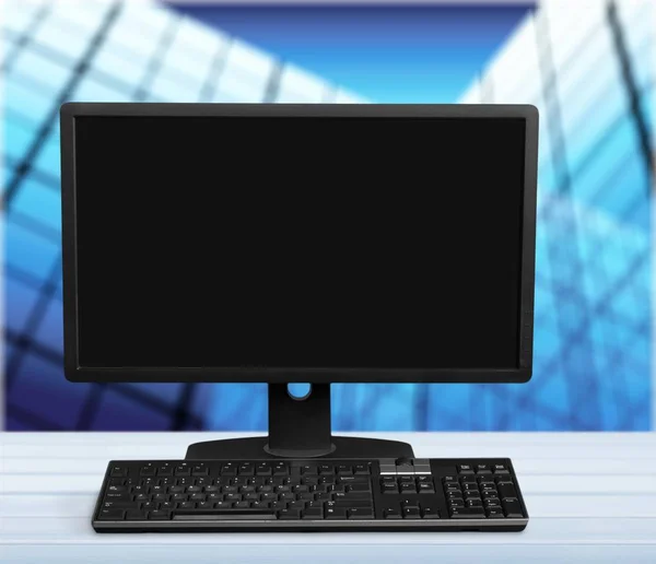 Desktop Computer Isoliert Hintergrund — Stockfoto