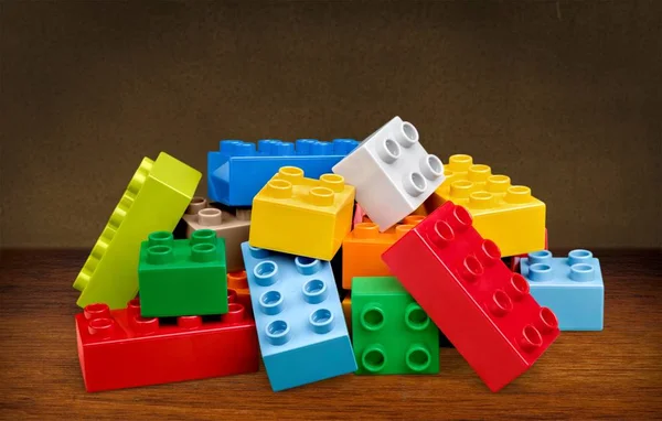 Brinquedo Blocos Coloridos Isolados Fundo — Fotografia de Stock