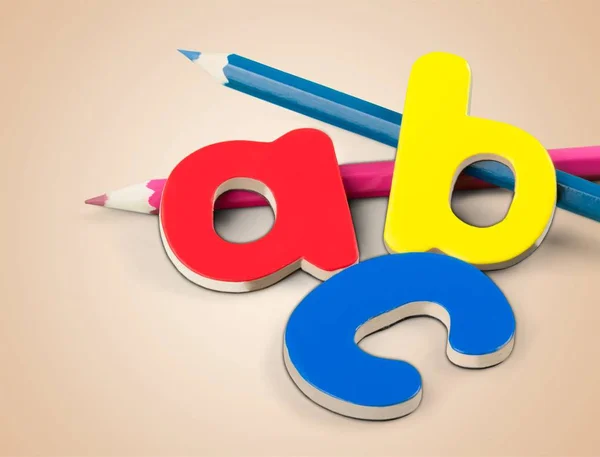 Abc Letras Del Alfabeto Juguetes Educación Escuela Plástico —  Fotos de Stock