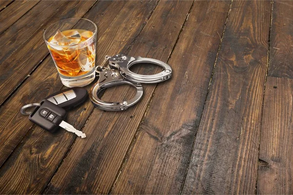 Whiskey Autós Kulcsok Bilincs — Stock Fotó