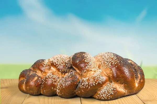 Färsk Limpa Bröd Isolerad Bakgrunden — Stockfoto