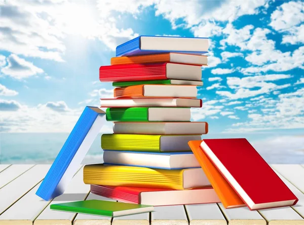 Stack Books Education Learning Background — Stock Photo, Image