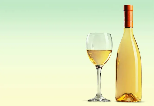 Vino Blanco Vino Botella Primer Plano — Foto de Stock