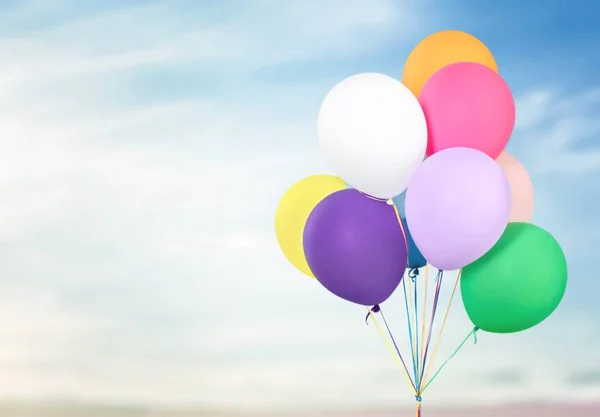 Massa Ljusa Ballonger Himmel Bakgrund — Stockfoto