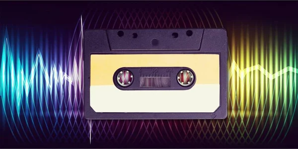 Abstract Album Audio Background Blank Casette — Stock Photo, Image