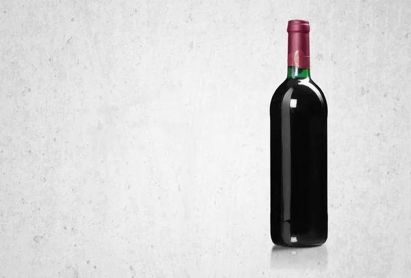 Botella Con Vino Tinto Bebida Alcohólica — Foto de Stock