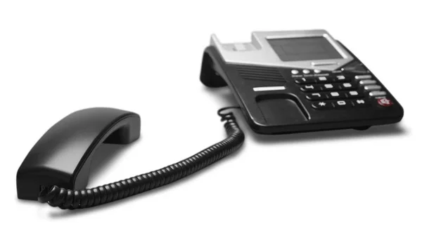 Arka Plan Üzerinde Retro Siyah Telefon — Stok fotoğraf