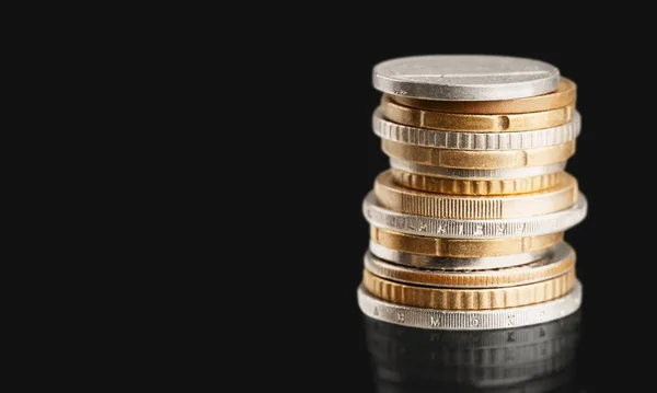 Geldstapel Von Münzen Pfund Sterling — Stockfoto