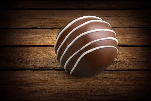 Doce Chocolate Saboroso Isolado Fundo — Fotografia de Stock