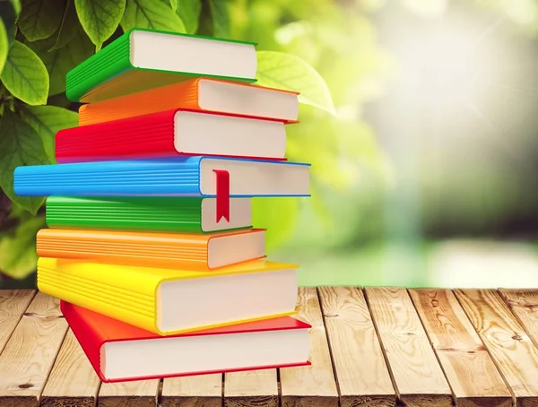 Montón Libros Brillantes Educación Aprendizaje — Foto de Stock