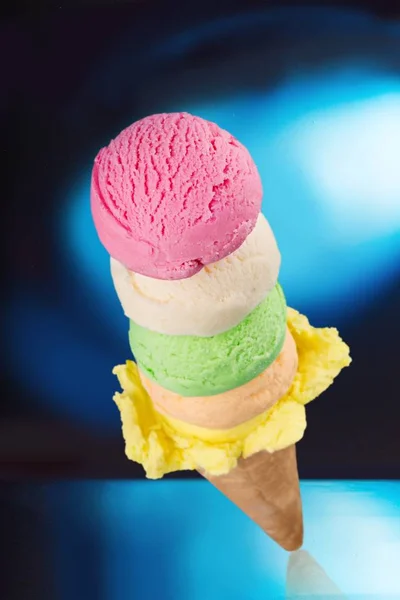 Смачні Морозива Літній Десерт — стокове фото