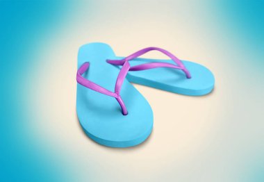 Arka planda yaz parmak arası terlik