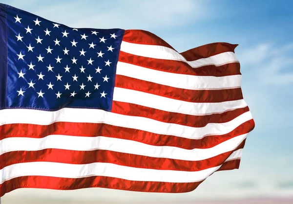 Verenigde Staten Van Amerika Vlag Zwaaiend — Stockfoto