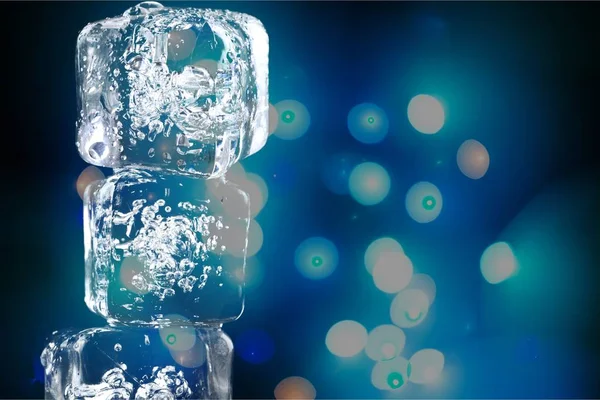 Cubos Hielo Conjunto Aislado Fondo — Foto de Stock