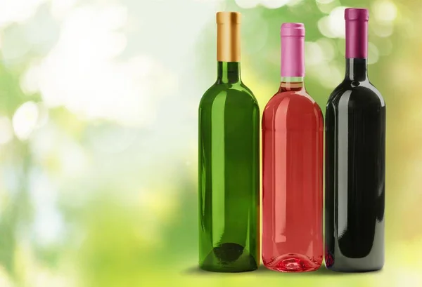 Különböző Borosüvegek Alkoholos Italok — Stock Fotó