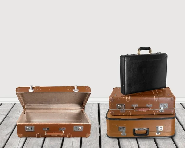 Stack Old Suitcases Travelling Concept — Stock Photo, Image