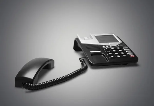 Arka Plan Üzerinde Retro Siyah Telefon — Stok fotoğraf