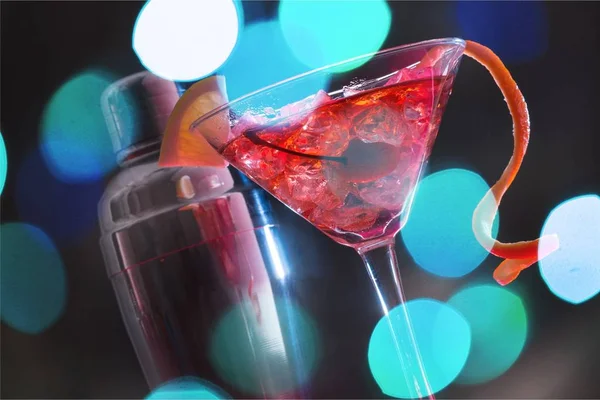 Склянка Алкогольного Коктейлю Ізольовано Фоні — стокове фото