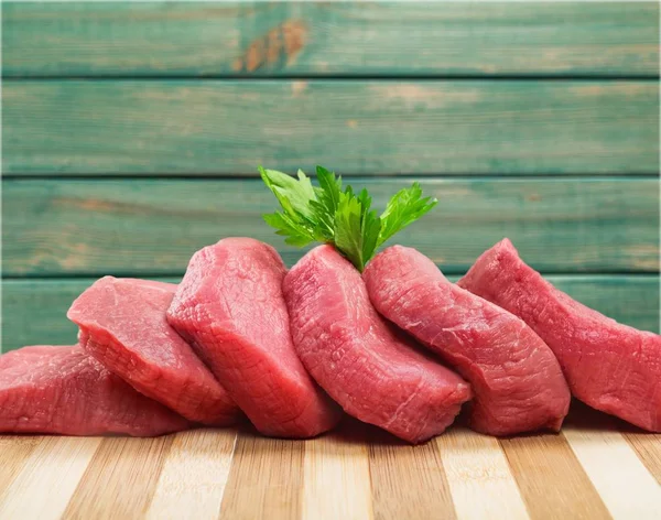 Różne Świeże Surowe Mięso Steki Gotowanie Tło — Zdjęcie stockowe